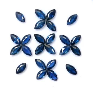 4x2 mm Natural Blue Sapphire Marquise Cut Lot 26 Pcs 3.15 CTS Loose Gemstones - Picture 1 of 7
