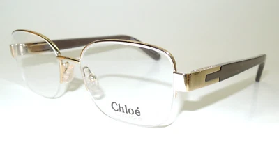 CHLOE CE2119 744 GOLD  SEMI RIMLESS EYEGLASS FRAME ITALY  TEMPLE   135  51 -18 - Image 1 of 3