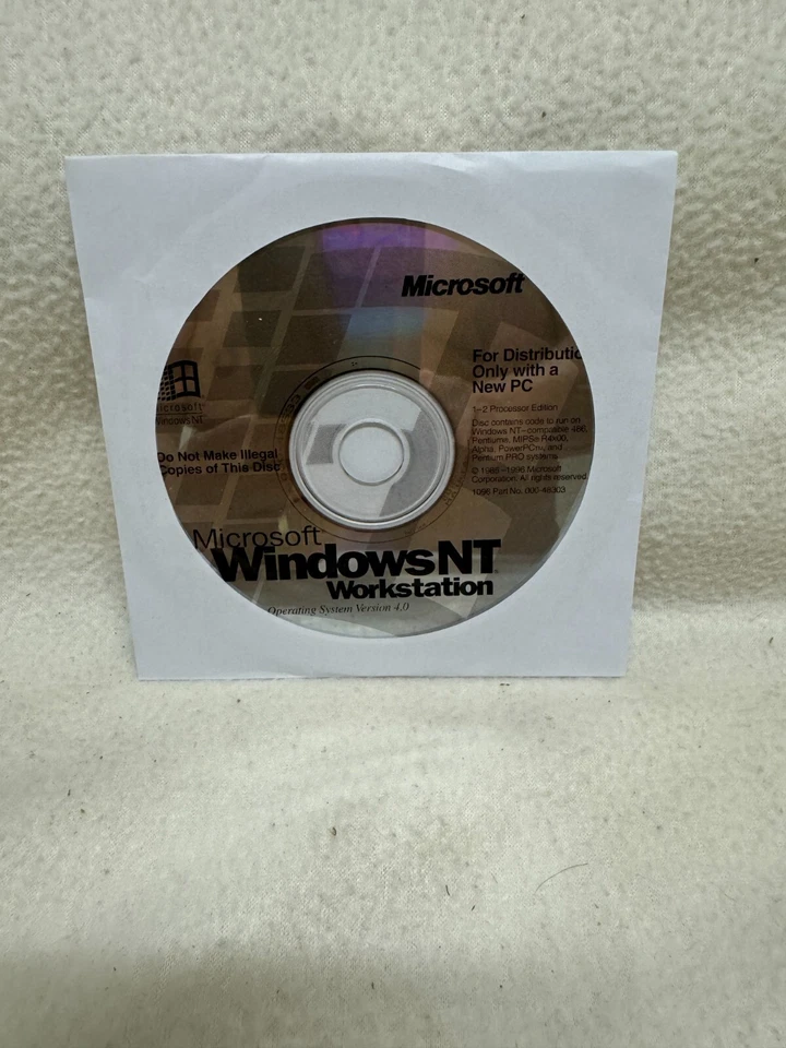 Microsoft Windows NT 4.0 Workstation - NO SERIAL #/ACTIVATION CODE!!!! - Image 1 of 1