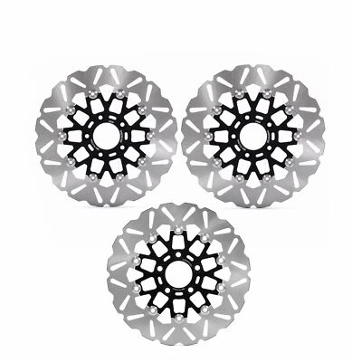 3X Floating 11.8" Front Rear Brake Rotors for Harley Touring Road King 2008-2016 Foto 1 de 4