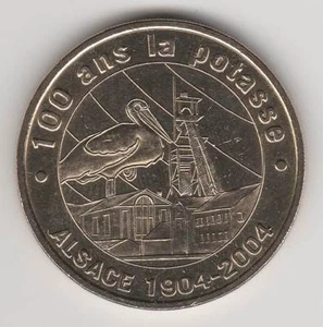 A 2004 TOKEN MEDAILLE MONNAIE DE PARIS -- 68 190 N°2 ALSACE CIGOGNE LA POTASSE - Foto 1 di 2