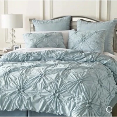 Juego de edredón Pier 1 Imports AMARILLO Savannah acanalado KING con 2 fundas estándar 2King Foto 1 de 4