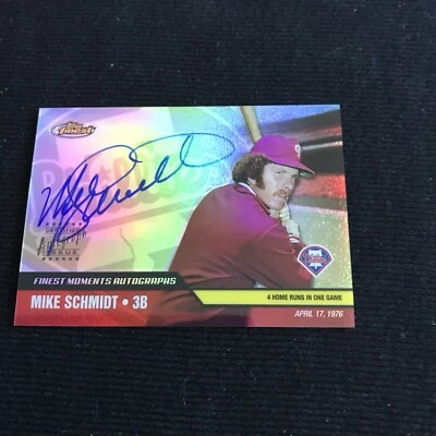 Mike Schmidt Auto 2002 Topps Finest Moments Autographs #FMA-MS (D) - Image 1 of 2