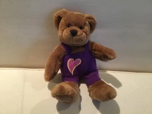Mono Hallmark Corazón San Valentín Oso de Peluche Animal de Peluche Marrón Púrpura - Imagen 1 de 3