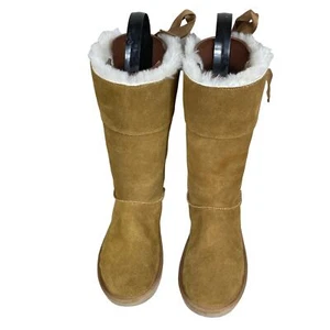Koolaburra By Ugg Womens Size 6 Brown Tall Boots Tie Back  - Picture 1 of 11