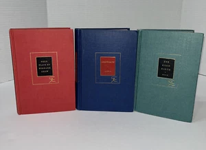 VINTAGE  Modern Library Books  Buck, Lewis, Shaw Set of 3 DECOR Red Green Blue - Bild 1 von 12