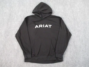 Ariat Hoodie Mens Large Black Fleece American Flag Pullover - Picture 1 of 8