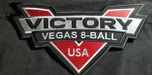 Vegas 8-Ball Victory Motorcycles Embroidered approx Patch 6x11" - Picture 1 of 3