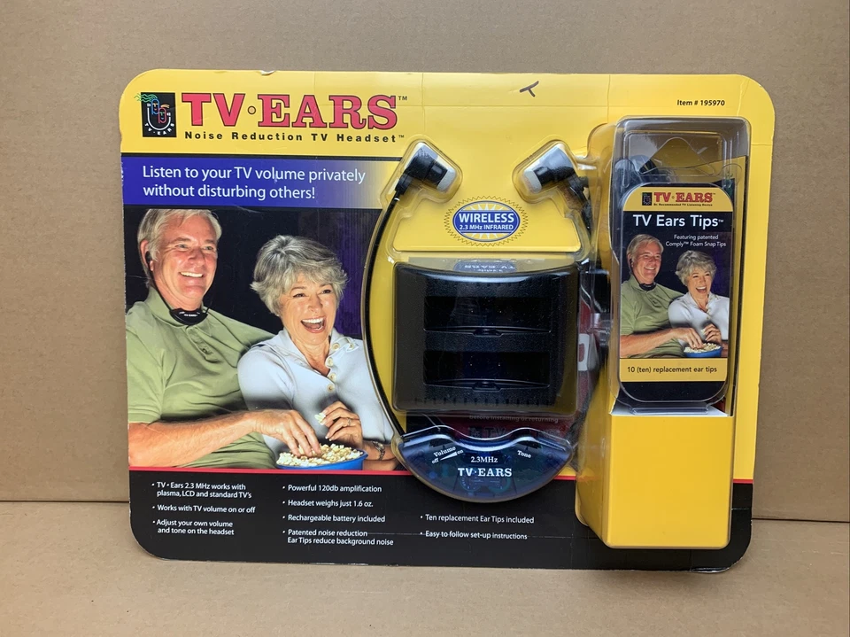 TV Ears 2.3 MHz Wireless Headset System With 10 Replacement Ear Tips