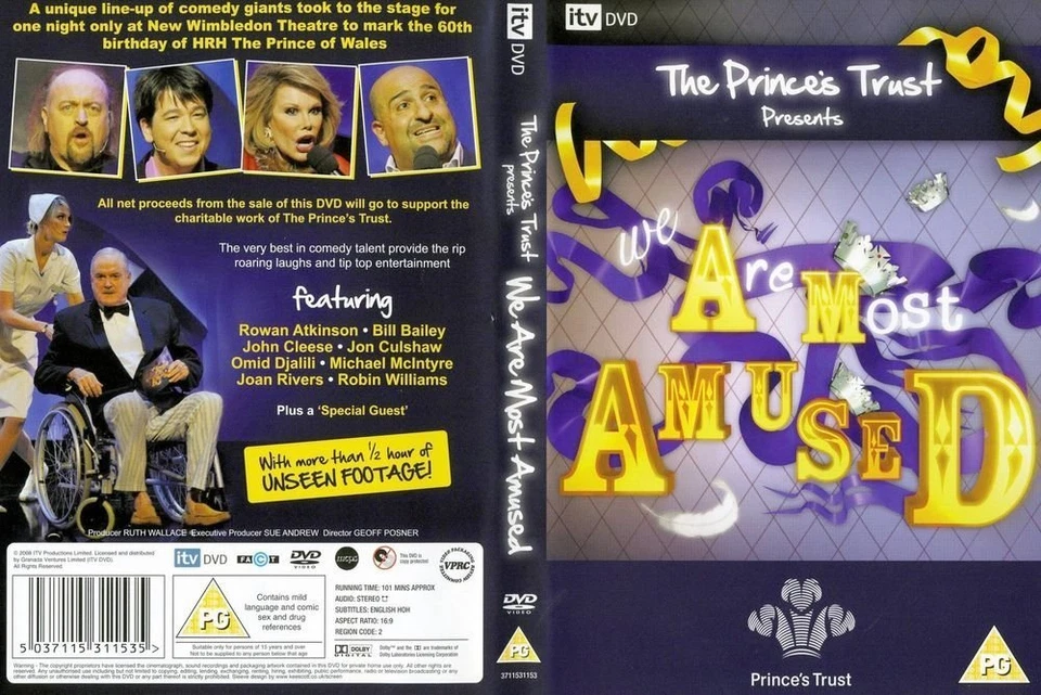 We Are Most Amused Prince's Trust Rowan Atkinson John Cleese Robin Williams DVD - Image 1 of 1