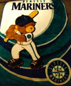 Rare Seattle Mariners Vintage Lap Blanket 30x42 - Picture 1 of 12