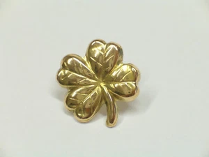 Spilla da giacca (pins) Quadrifoglio portafortuna in Oro giallo 750 - 18 Kt - Picture 1 of 10