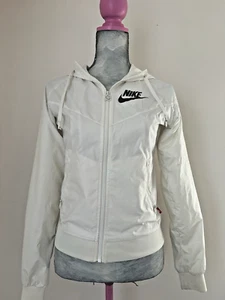 Nike Mujer Ropa Deportiva Windrunner Chaqueta XSmall Off White Cremallera Completa Con Capucha - Imagen 1 de 11