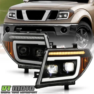 For 2005-2008 Nissan Frontier LED Greeting Animation Dual LED Module Headlights - Picture 1 of 11