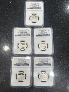 2011-S 25C National Parks 5 Coin Proof Silver Set NGC PF70 Ultra Cameo ER - Picture 1 of 2