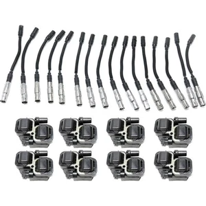 Ignition Coil and Spark Plug Wire For 1999-06 Mercedes Benz SL500 S430 S500 E500 - Picture 1 of 12