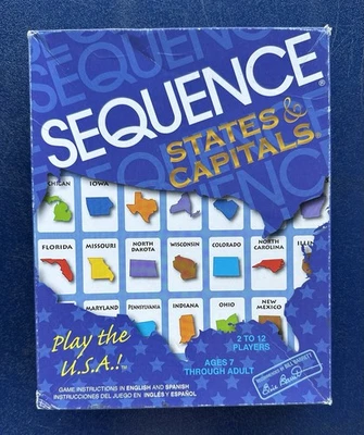 Sequence States & Capitals Board Game | Jax Educational Geography | COMPLETE - Image 1 of 4
