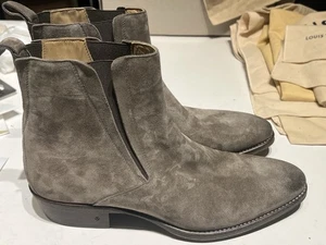John Varvatos Colección Ludlow Cuero Chelsea Taupe Gamuza Botas 11 - Imagen 1 de 7