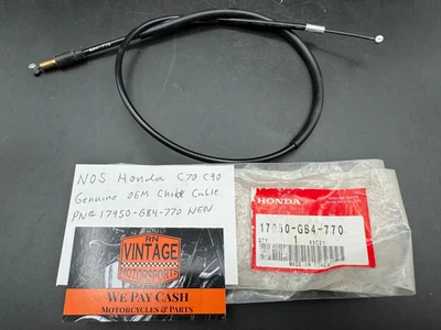 Nuevo de Lote Antiguo Honda C70 C90 Original OEM Cable Choke Parte # 17950-GB4-770 Nuevo Foto 1 de 4