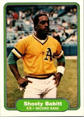 Shooty Babitt 1982 Fleer #86 Rookie Oakland Athletics - Image 1 of 2