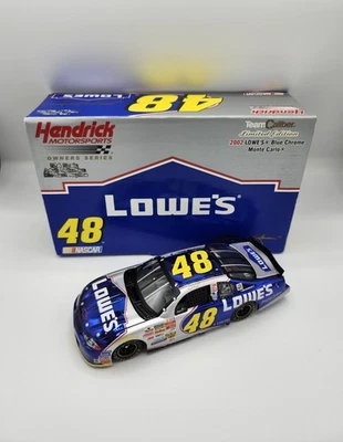 Jimmie Johnson #48 Lowe’s Blue Chrome ROOKIE YEAR 2002 Team Caliber 1/24 Diecast - Image 1 of 4