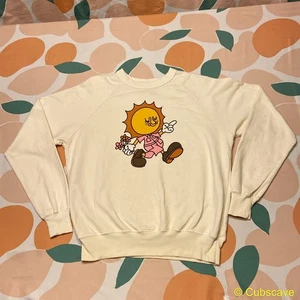Sudadera Big Bud Press Sun Bebé Mujer’s XS Extra Pequeña Beige Pullover LEER - Imagen 1 de 13