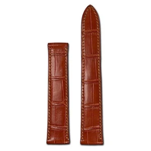 Genuine Alligator Watch Band | Louvre | Cognac | For Tank de Cartier - Bild 1 von 2