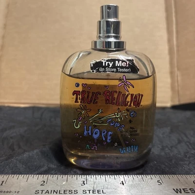 Perfume True Religion LOVE HOPE DENIM 3,4 OZ ¡Probador RARO! ¡90% queda envío gratuito! Foto 1 de 4