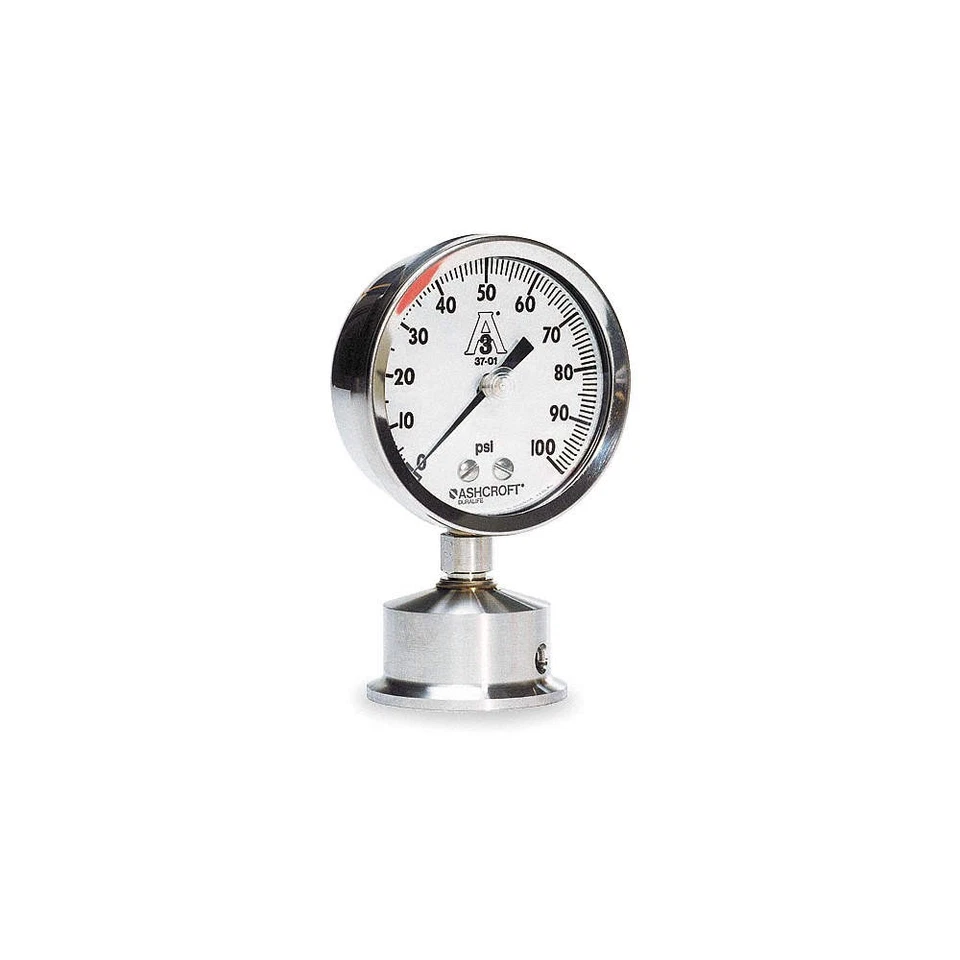 ASHCROFT 25-1032S-15L-60 Pressure Gauge,0 to 60 psi,2-1/2In,1-1/2 2C629 - Image 1 of 1