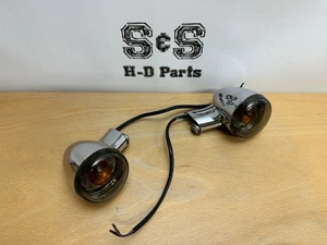 Genuine Harley-Davidson Rear Indicator TURN SIGNAL Chrome PAIR 68977-00 - Picture 1 of 6