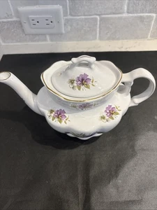 Vintage Crown Victorian Staffordshire England Porzellan Teekanne - Bild 1 von 8