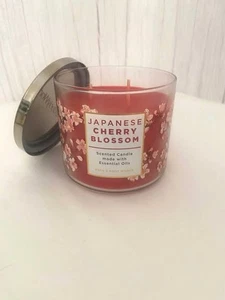 NUEVO BATH & BODY WORKS 3 VELAS MECHA Flor de Cerezo Japonés 14.5 OZ - Imagen 1 de 1