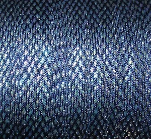 5 metres Navy Blue Metallic Opalescent Braid 6mm - vintage rayon ribbon tape - Picture 1 of 2