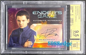 2014 ENDER'S GAME AUTO: ASA BUTTERFIELD #A2 AUTOGRAPH "ENDER WIGGIN" BGS 9.5 GEM - Picture 1 of 5