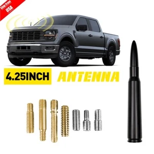 Mástil de antena negro corto estilo bala de 4,25" alimentación para Dodge Ram y RAM 2009-2023 - Imagen 1 de 10