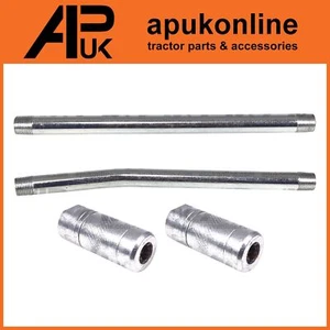 Grease Gun Tube 1/8" Straight Cranked & Coupler BSP 15cm for New Holland Tractor - Picture 1 of 3