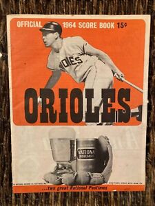 RARE Official 1964 Baltimore Orioles Score Book vs. Boston Red Sox