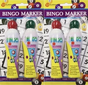 4pcs Bingo Marker Pen Dabbers Dauber BingoMarkers Colours 2 Red & 2 Green AU - Picture 1 of 1