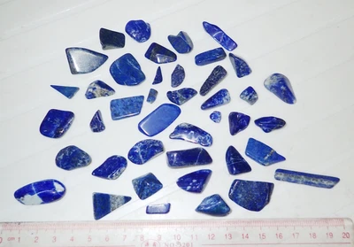 Tumbled Nice Blue Lapis Lazuli Stone 102 gram Lot 41 pcs 0.1 to 7.3 g - Image 1 of 4