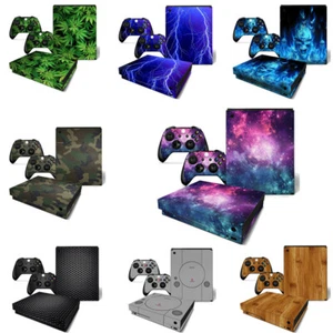 For Xbox One X Console Vinyl Skin Decal Sticker + 2 Controller Skins set - Picture 1 of 9
