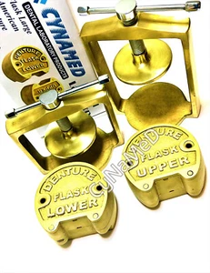 Dental Lab Flask | Bronze Denture Flask Press Compress | Upper Lower !Lab Press - Picture 1 of 26