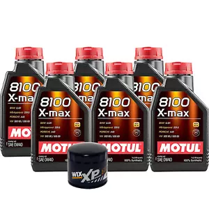 6L Motul 8100 X-MAX 0W40 Wix XP Filter Motor Oil Change Kit API SN - Picture 1 of 1