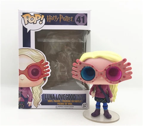 Glasses Figure Luna Vinyl Funko Lovegood Potter 41# POP! Harry Action with Cover