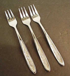 Ekco Eterna Country Garden lot of 3 cocktail shrimp forks  - Picture 1 of 2