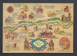 Karte Postkarte Pilgrims’ Way Winchester Canterbury England Stempel 1978 - Bild 1 von 2