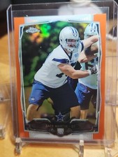 2014 TOPPS CHROME ZACK MARTIN ROOKIE CARD ORANGE REFRACTOR #207 DALLAS COWBOYS
