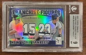 RARE 2001 Topps Tribute Franchise Figures Thurman Munson/Don Mattingly Beckett 9 - Picture 1 of 2