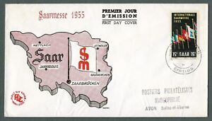 Saarland, 1955, Internat. Saarmesse, FDC