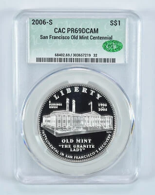2006-S Old Mint Commemorative Silver Dollar PR69 DCAM CAC - Image 1 of 4