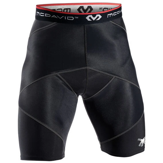 McDavid 8200 Cross Compression Shorts with Hip Spica - Black - Image 1 of 1